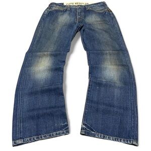 Y2K G star dark wash faded denim jeans